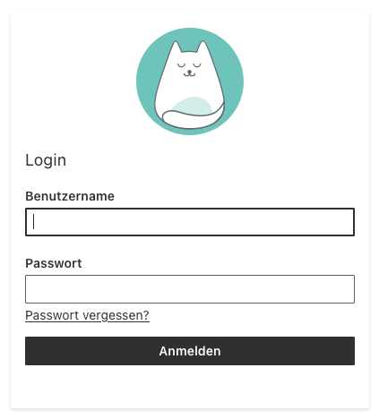 Screenshot der Login-Maske von CAAT.